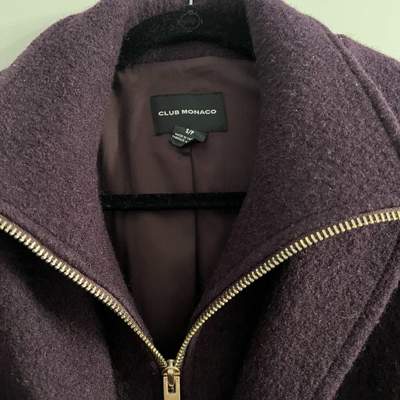 Club Monaco Kasppere Coat; Size Small in Dark Cherry - Picture 4 of 4
